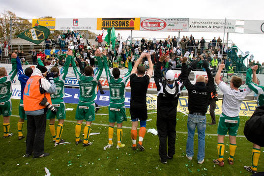 Ljungskile är klara för Allsvenskan, jubel, glädje