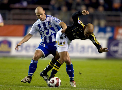 Thomas Olsson, IFK Göteborg och Jimmy Tamandi, AIK