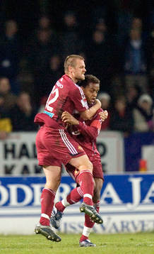 Thiago Quirino och Mattias Jonson, jubel