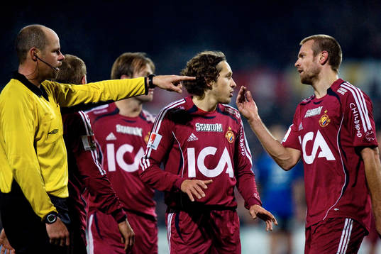 Martin Hansson, domare och Mattias Jonson, Djurgården