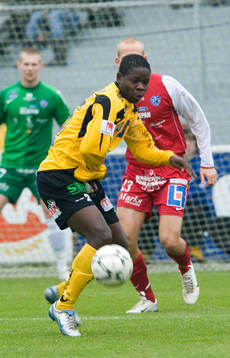 Fotboll, Superettan, Mjällby - Falkenberg Patrik Osiako