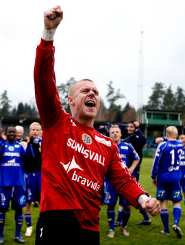 Fredrik Sundfors, målvakt, jubel