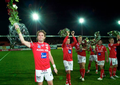 Lasse Johansson, Kalmar, tackar publiken, jubel