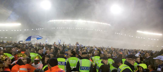 Ullevi stormades av supporters. Svenska Mästare, SM-guld