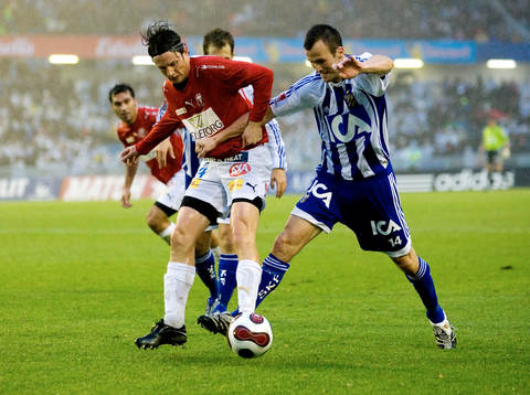 Kamp om bollen, Kristian Haynes mot Hjalmar Jonsson.