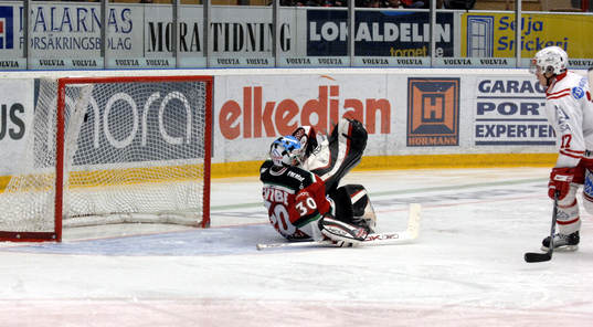 Johan Andersson, Timrå och Juha Pitkämäki, målvakt,