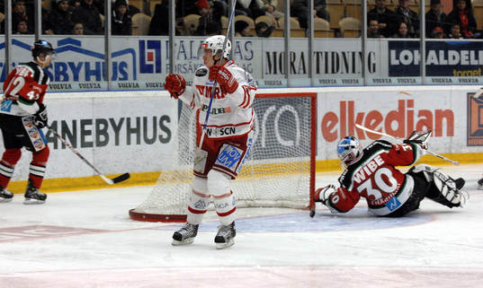 Johan Andersson, Timrå och Juha Pitkämäki, målvakt,