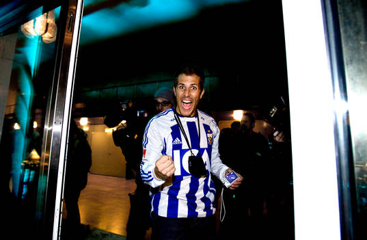 Tobias Hysén, Göteborg. SM-Guld. Svenska mästare. Jubel.