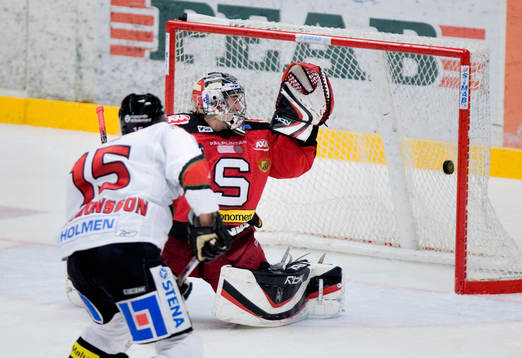 Andreas Salomonsson, Modo, och Jhonas Enroth, målvakt,