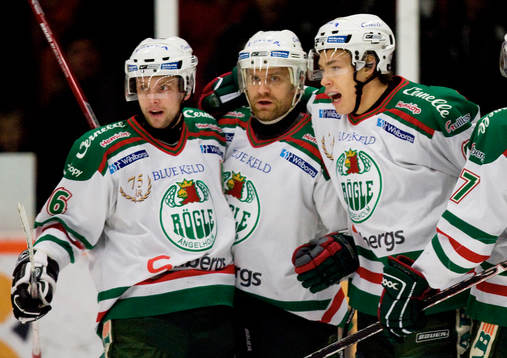 Jakob Johansson, Rögle,  Mikael Gath och Andrée Persson,