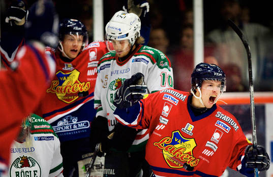 Daniel Sondell, Rögle och  Patrik Carlsson, jubel