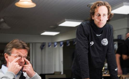 Anders Linderoth, tränare Viborg och Petter Furuseth