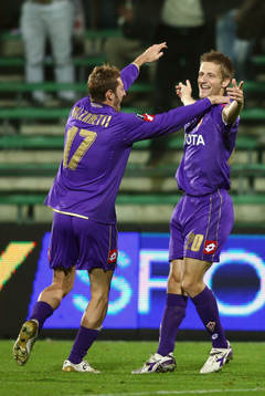 JORGENSEN och BALZARETTI, jubel