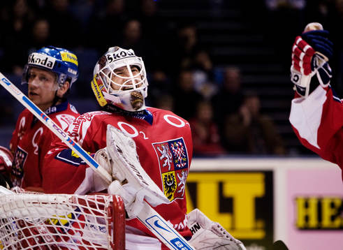 Tomas Duba, Tjeckien, skriker ut sin frustration. Sverige