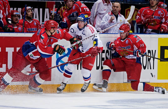 Evgeni Medvedev, Ryssland, och Oleg Saprykin, Ryssland,