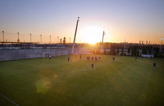 Landslaget på Cuicido Deportiva de Real Madrids tränings