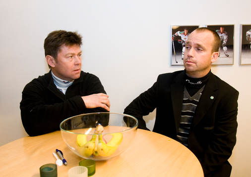 Gunnar Persson och Peter Johansson, tränare