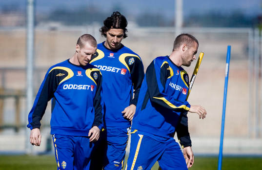 Christian Wilhelmsson, Zlatan Ibrahimovic och Olof Mellberg