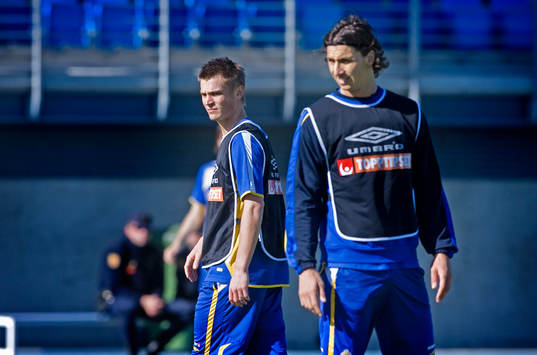 Markus Rosenberg och Zlatan Ibrahimovic