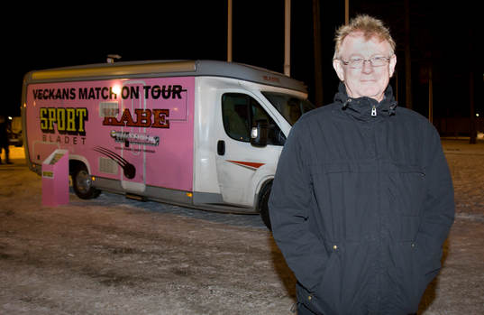 Sportbladets husbil, med Lasse Anrell