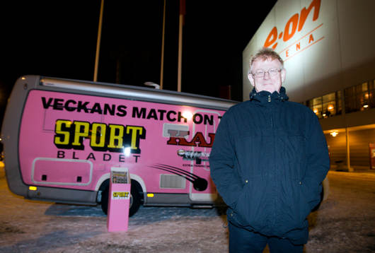 Sportbladets husbil, med Lasse Anrell