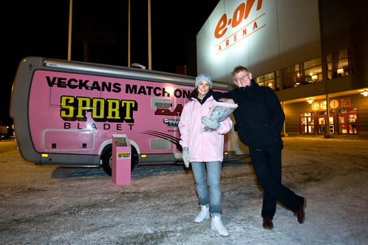 Sportbladets husbil, med Maria Svensson och Lasse Anrell