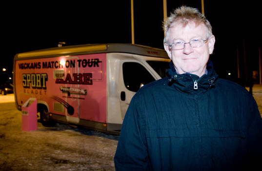 Sportbladets husbil, med Lasse Anrell