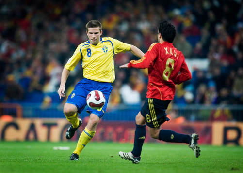 Anders Svensson och Xavi, Spanien