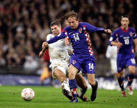Steven Gerrard, England och Luka Modric, Kroatien