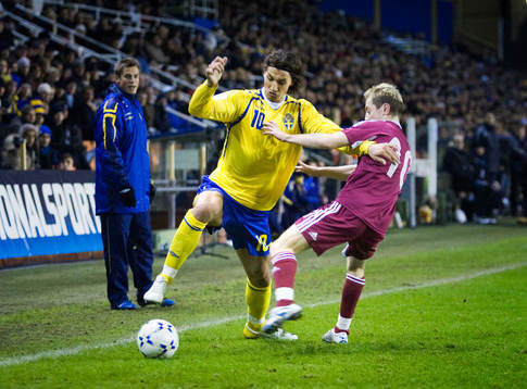 Zlatan Ibrahimovic och Genadijs Solonicins, Lettland