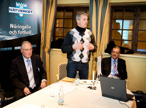 Bengt Madsen, ordförande, Malmö, Hasse Borg, sportchef