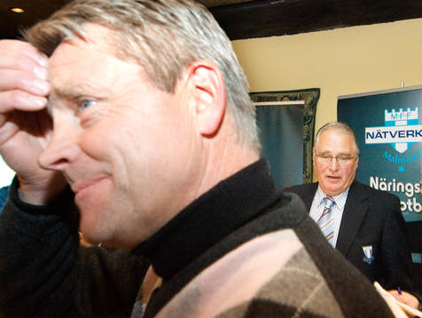 Bengt Madsen, ordförande, Malmö FF och Hasse Borg,