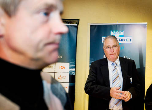 Bengt Madsen, ordförande, Malmö FF och Hasse Borg,
