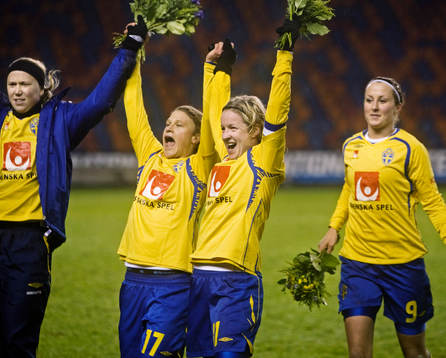 Frida Nordin och Victoria Svensson, jubel