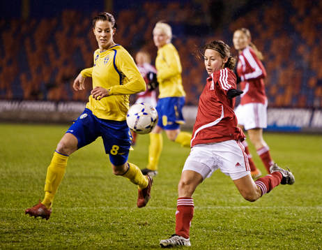 Lotta Schelin, Sverige, Bettina Falk Hansen, Danmark