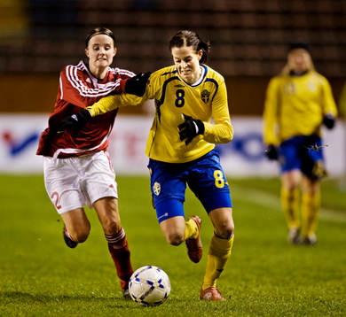 Lotta Schelin, Sverige,  Mia Olsen, Danmark