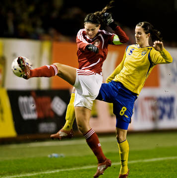 Katrina S. Pedersen, Danmark, och Lotta Schelin, Sverige