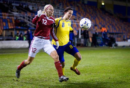 Christina Øyangen Ørntoft, Danmark, och Lotta Schelin,