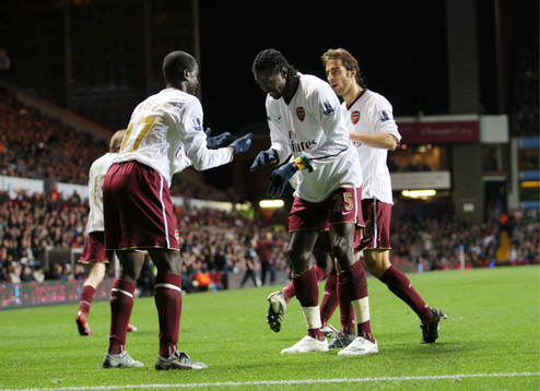 Emmanuel Adebayor, Mathieu Flamini och Emmanuel Eboue,