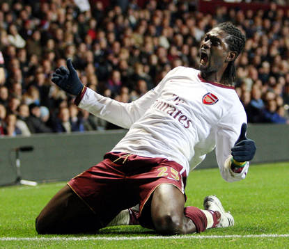 Emmanuel Adebayor, Arsenal, jubel
