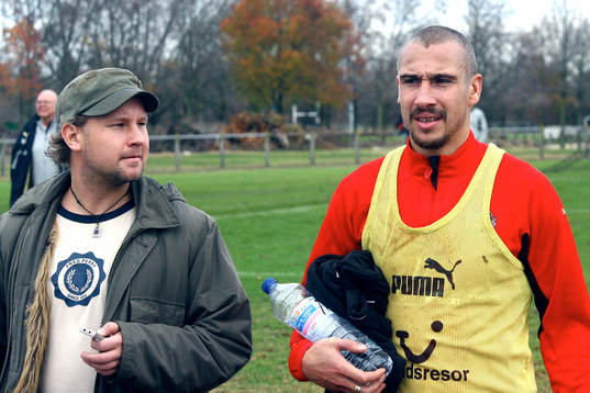 Henrik Larsson, Helsingborg och Robert Laul, reporter,