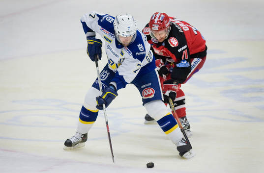 Per Gustafsson, HV71, och Stefan Gråhns, Södertälje
