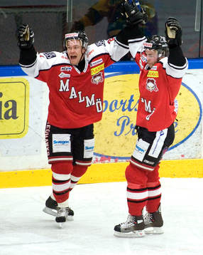 Fredrik Eriksson och Mikael Wahlberg, Malmö, jubel