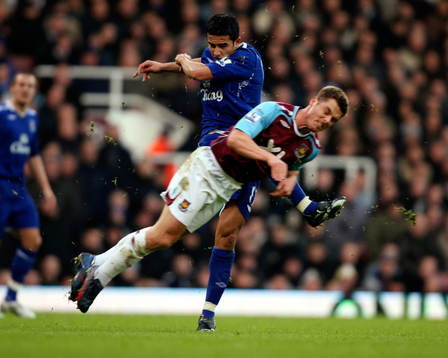 Tim Cahill, Everton och Scott Parker, West Ham