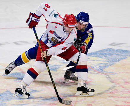 Fedor Fedorov, Ryssland, och Johan Harju, Sverige, i kamp