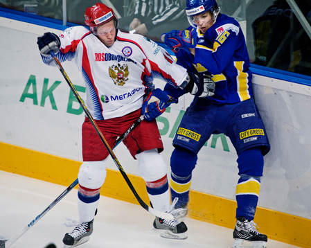 Anton Kurianov, Ryssland, och Dick Axelsson, Sverige,