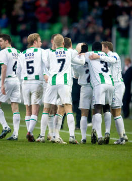 Fotboll, Holländsk liga, Eredivisie, Jubel i Groningen