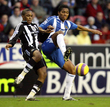 Fotboll, engelsk, Premier League, Wigan Athletic -