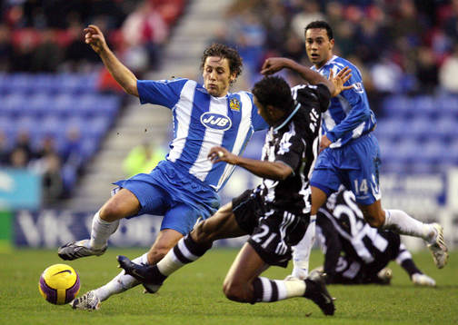 Fotboll, engelsk, Premier League, Wigan Athletic -
