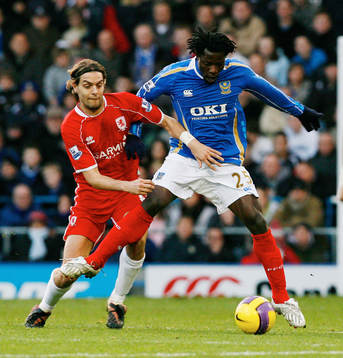 Fotboll, engelsk, Premier League, Portsmouth -